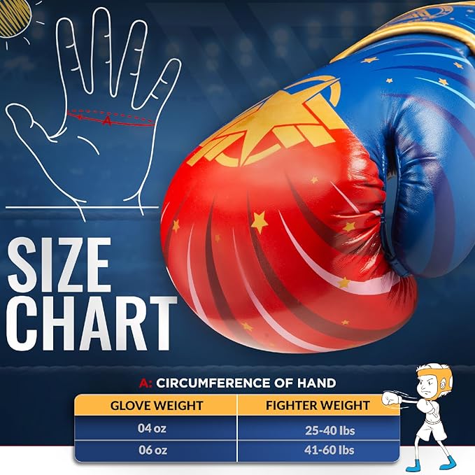 WYOX Kids Boxing Gloves 4oz 6oz 8oz โ Youth Punching Gloves for Boys & Girls Ages 3โ15 โ Sparring Gloves for Punching Bag, Kickboxing, Muay Thai, MMA โ Boxing Gloves for Kids Training Set