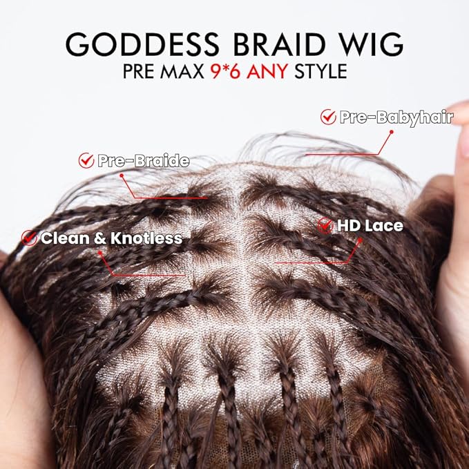 Ombre Braided Wigs for Black Women 200% Density Glueless Wigs Human Hair Pre Plucked Pre Cut 9x6 Blonde Highlight Lace Front Wig Deep Wave Human Hair(4/27 Coloured Curly)12inch
