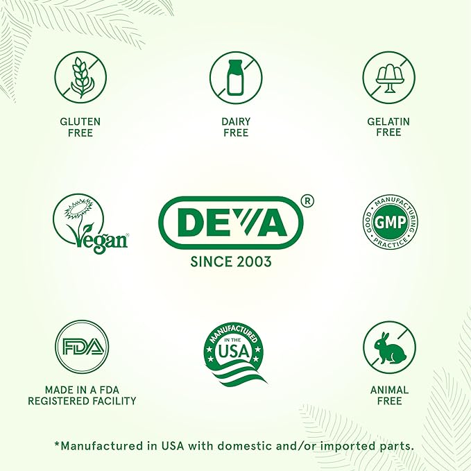 DEVA Tiny Tablets Vegan Multivitamins for Women & Men, Multivitamin with Iron, Mineral Supplement, Vitamin C, Vitamin B Complex, Vitamin B12, Vitamin E, Zinc, Gluten Free, 90 Tablets (Pack of 2)