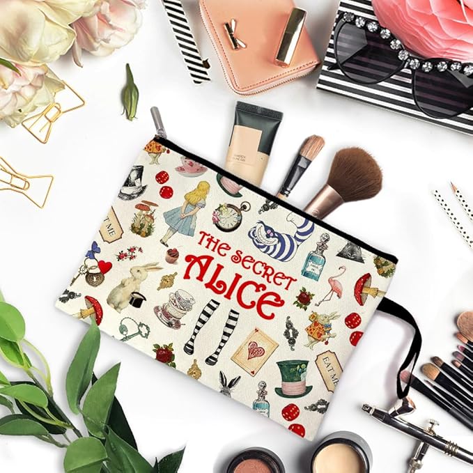 ZHANTUONE Fairy Tale Funny Cosmetic Bag, for Travel Toiletry Zipper Storage Pouch Makeup Bag, Gifts for Sister Coworker Bestie Friends, Movie Lover Fairy Tale Fans