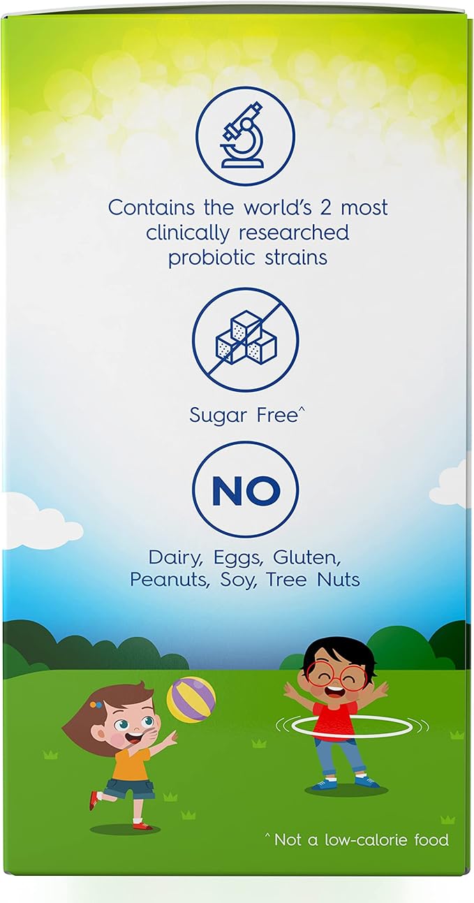 TruBiotics Probiotics for Kids Digestive & Immune Health Support, Sugar-Free Chewable Kids Probiotic to Help Maintain a Healthy Tummy, Natural Strawberry Flavor, 30 Tablets