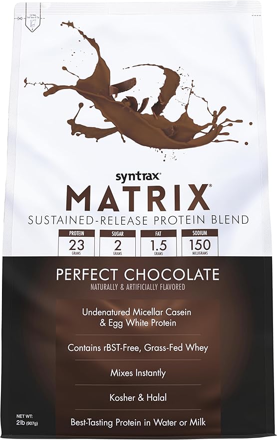 Syntrax Nutrition Matrix Sustained-Release Protein Blend Perfect Chocolate 2 lbs.