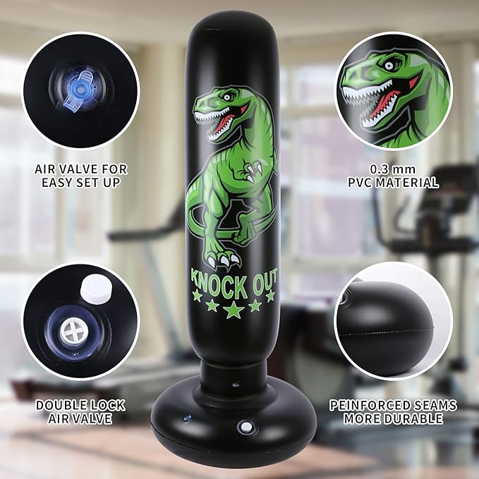Heavy Punching Bag with Stand Adults Teens,70" Free Standing Boxing Bags,Kickboxing Training Equipment Bags for Men Training Thai Fitness Karate