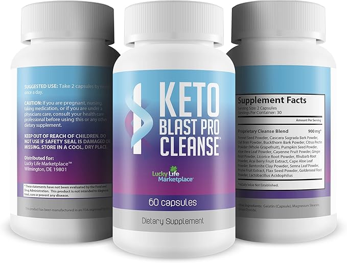 Keto Blast Pro Cleanse - Keto Friendly Keto Cleanse - Natural Probiotic & Cleanse - Support Full Body Cleansing & Waste Removal - Gut Cleanse - Colon Cleanse - Detox Cleanse