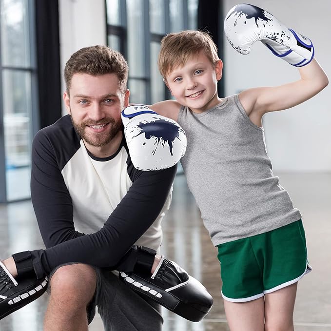 Kids Boxing Glove 6oz 8oz, Youth, Boys and Girls Training Sparring Gloves for Punching Bag, Kickboxing, Muay Thai, MMA, Gift for Age 6-15 Years
