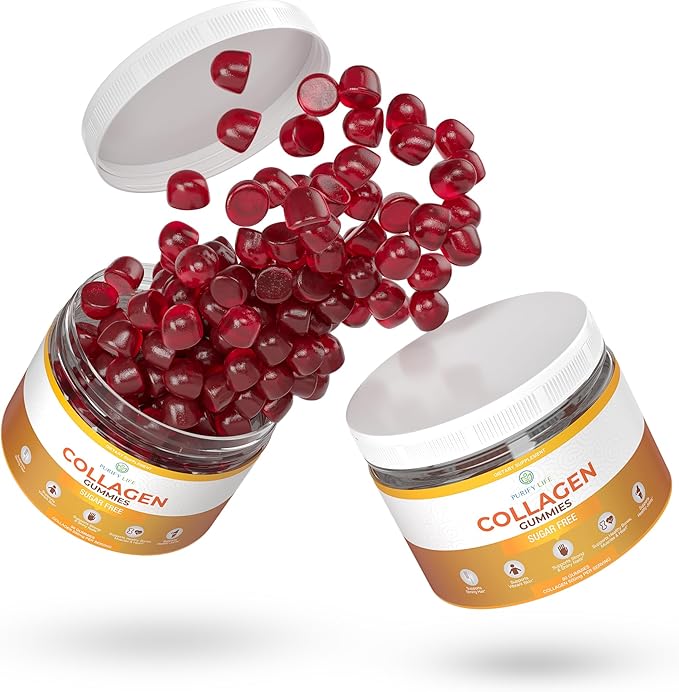 Sugar-Free Marine Collagen Gummies (90 Collagen Chews) Potent 500mg Collagen Gummy for Hair Growth, Healthier Skin & Nails, Pore Reducer & Elasticity Hydrolyzed, Gluten Free, Non-GMO, Orange Flavor