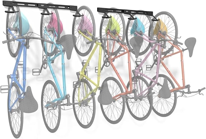 Koova Wall Mount Bike Rack | Steel Bike Mount | Adjustable Hangers | Easy Mount | USA Made
