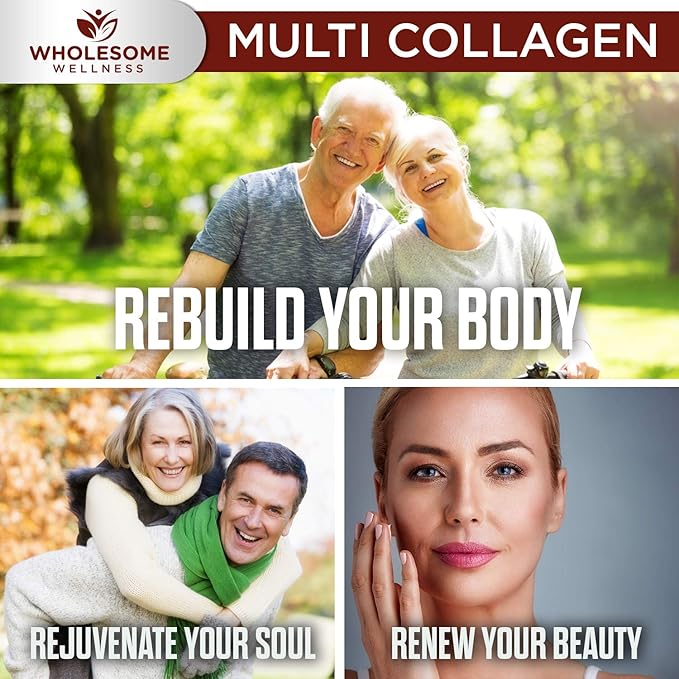 Super-Absorb Multi Collagen Pills (Type I II III V X) Organic Herbs and Bioperine - Hair, Skin, Nails, Joints - Hydrolyzed Collagen Peptides Protein Supplement for Women Men (90 Capsules)