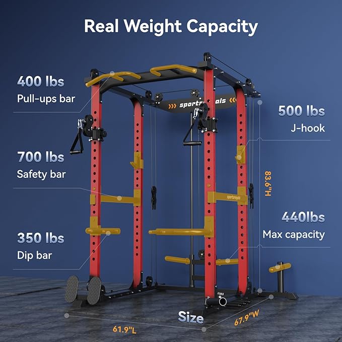 Sportsroyals Power Cage 1600lbs Multi-Function