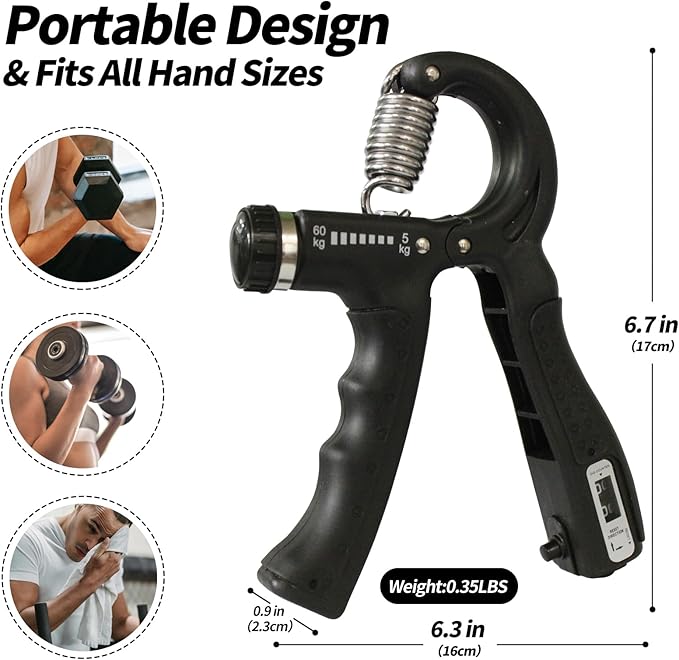 Grip Strength Trainer 11-132 Lbs (5-60kg), Forearm