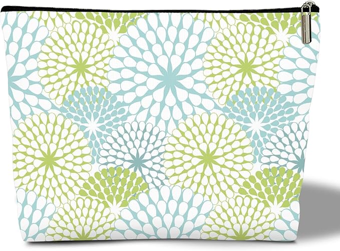 Multifunctional Makeup Bag - Mandala Flowers, Floral Toiletry Pouch for Her - Gift for Women, Girls, Sisters, Daughters, Moms - Travel Accessories