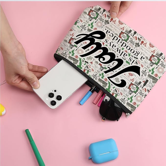 ZHAMEN Italy Travel Essentials Makeup Bag Italian Gifts Italy Decor Makeup Pouch Gifts for Travelers Travel Bag for Toiletries Honeymoon Gifts for Women Friends Coworkers Cosmetic Travel Bag