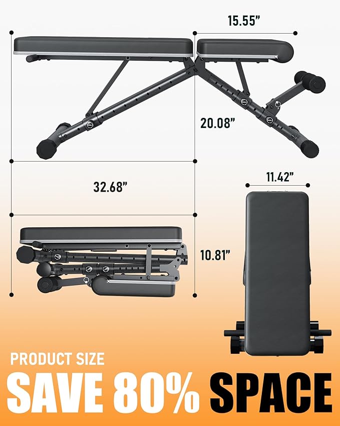 BARWING 90° Adjustable Weight Bench Workout Bench 800 LB 2024 New