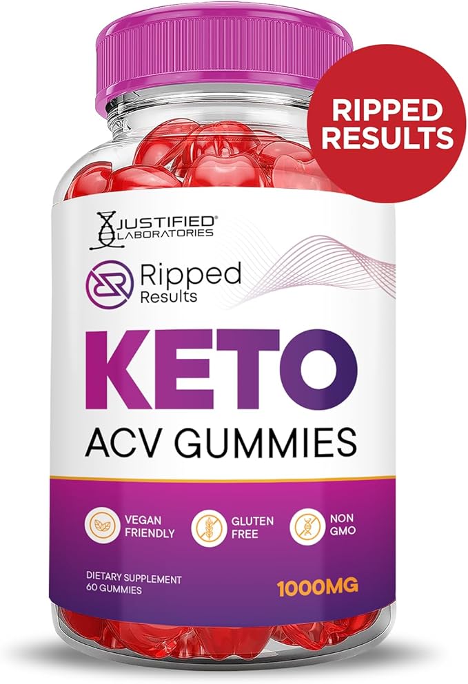 Ripped Results Keto ACV Gummies Advanced Formula 1000MG Ripped Results Keto Gummies Apple Cider Vinegar Formulated with Pomegranate Beet Juice Powder B12 Vegan Non GMO 60 Gummys