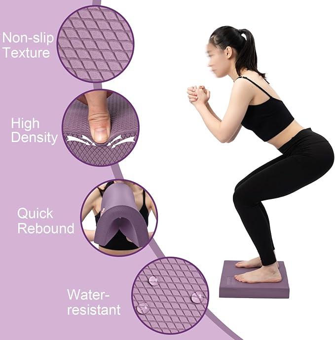 StrongTek Professional Foam Exercise Balance Pad - 15.8" 13" x 2", High-Density