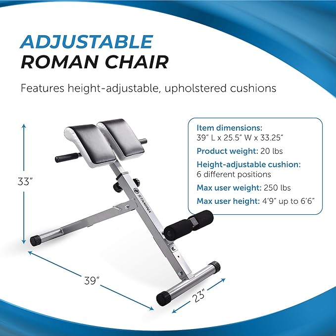 Stamina Hyperextension Bench 2014 - Adjustable and Foldable 250 lbs