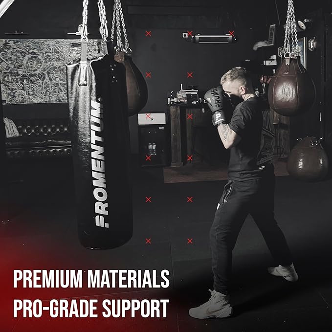 Boxing Set for Adults – 4FT Heavy Duty Hanging Punching Bag (Unfilled) with Gloves, Wraps & Timer – Kickboxing, MMA, Muay Thai Home Gym Training Kit – Saco de Boxeo para Adultos
