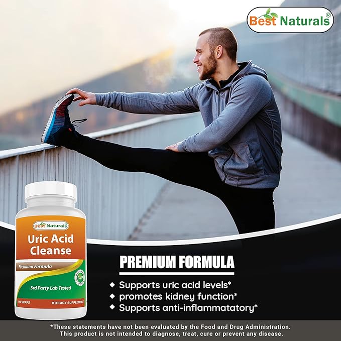 Best Naturals Uric Acid Cleanse Vitamins for Men and Women - 90 Veggie Capsules (90 Count (Pack of 3))