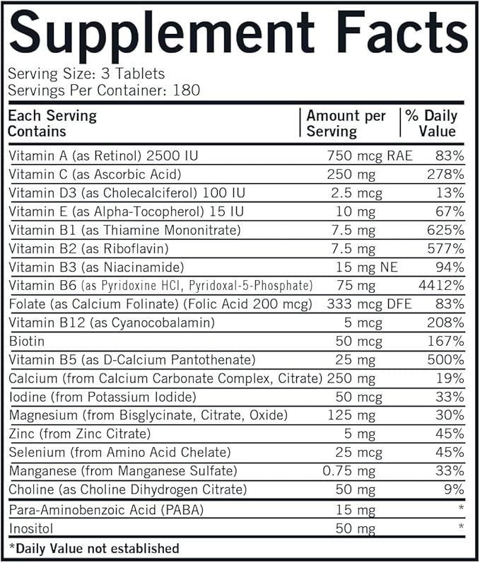 Super Nu-Thera with Extra P5P, 540 Tablets, Kirkman Labs