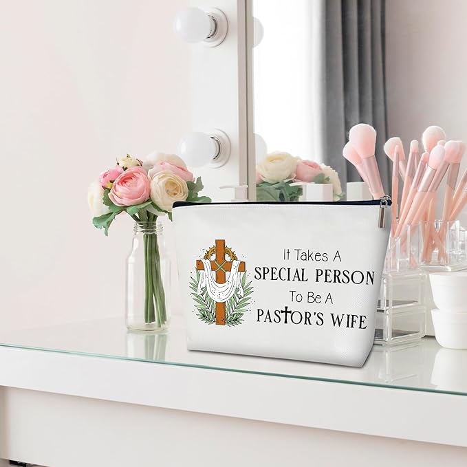 Pastor's Wife Makeup Bag - Appreciation Gift for Women Ministers, Religious Travel Accessories -10