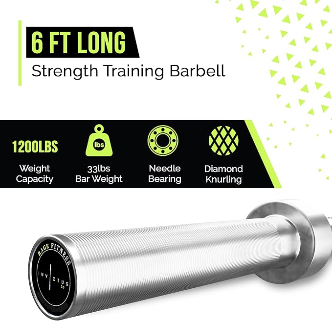 Invictus Women’s Barbell (6FT) (33LBS Bar Weight) (1200LBS