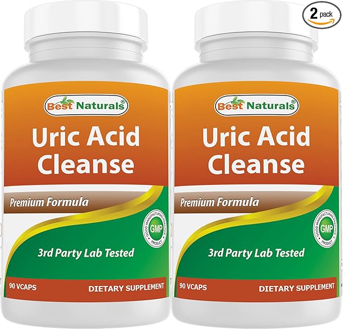 Best Naturals Uric Acid Cleanse Vitamins for Men and Women - 90 Veggie Capsules (90 Count (Pack of 2))