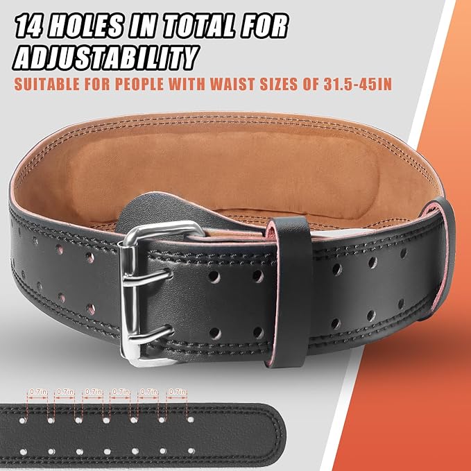 Weight Lifting Belt 4” Padded 14 Adjustable