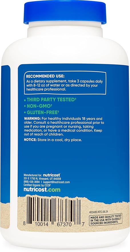 Nutricost Beet Root 2400mg, 180 Capsules - CCOF Certified Made with Organic Beet Root, Superfood, 60 Servings