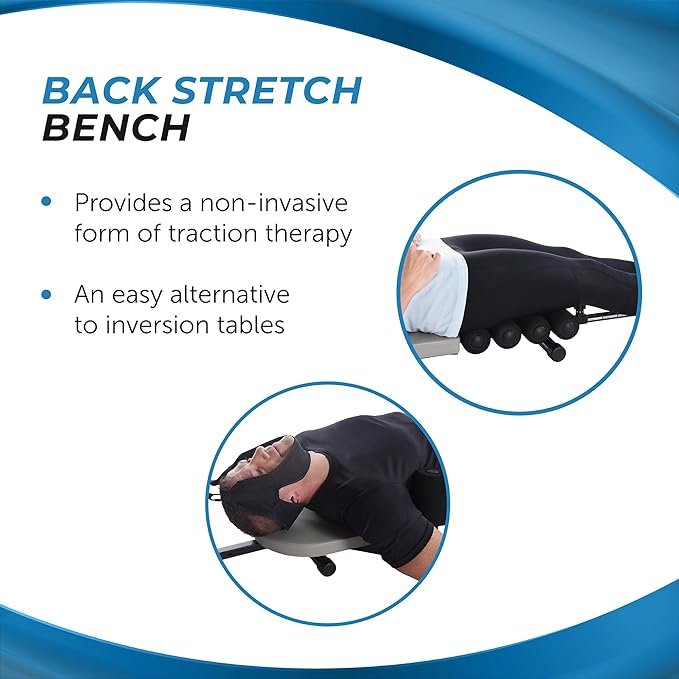Stamina Inline Back Stretch Bench with Cervical Traction 250 lbs