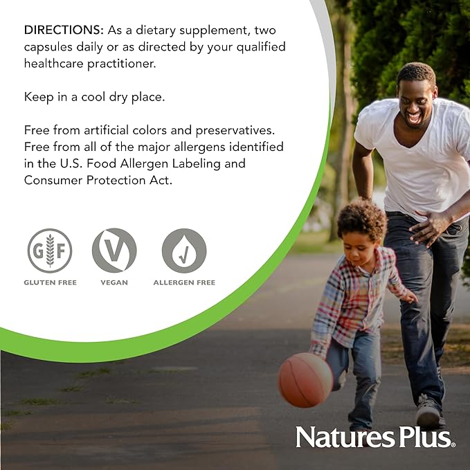 Natures Plus Hema-Plex Iron - 60 Slow-Release Mini-Tabs - 85 mg Chelated Iron - Total Blood Health - with Vitamin C & Bioflavonoids - Vegan, Gluten Free - 30 Servings