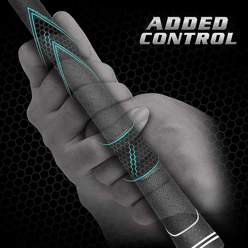 CHAMPKEY Premium Rubber Golf Grips 13 Pack | High Traction and Feedback Rubber Golf Club Grips | Choose Between 13 Grips with 15 Tapse and 13 Grips with All Kits