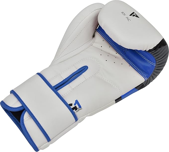 RDX Boxing Gloves EGO, Sparring Muay Thai Kickboxing MMA Heavy Training Mitts, Maya Hide Leather, Ventilated, Long Support, Punching Bag Workout Pads, Men Women Adult 8 10 12 14 16 oz
