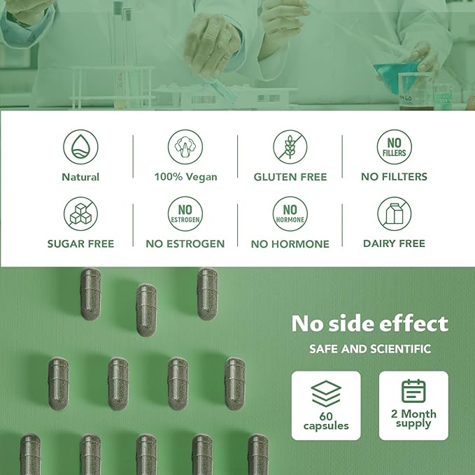 Body Deodorizing Supplement, Natural Internal Odor Control Pills for Men & Women, Chlorophyll Capsules for Skin, Breath, and Gut Health (60 Capsules)