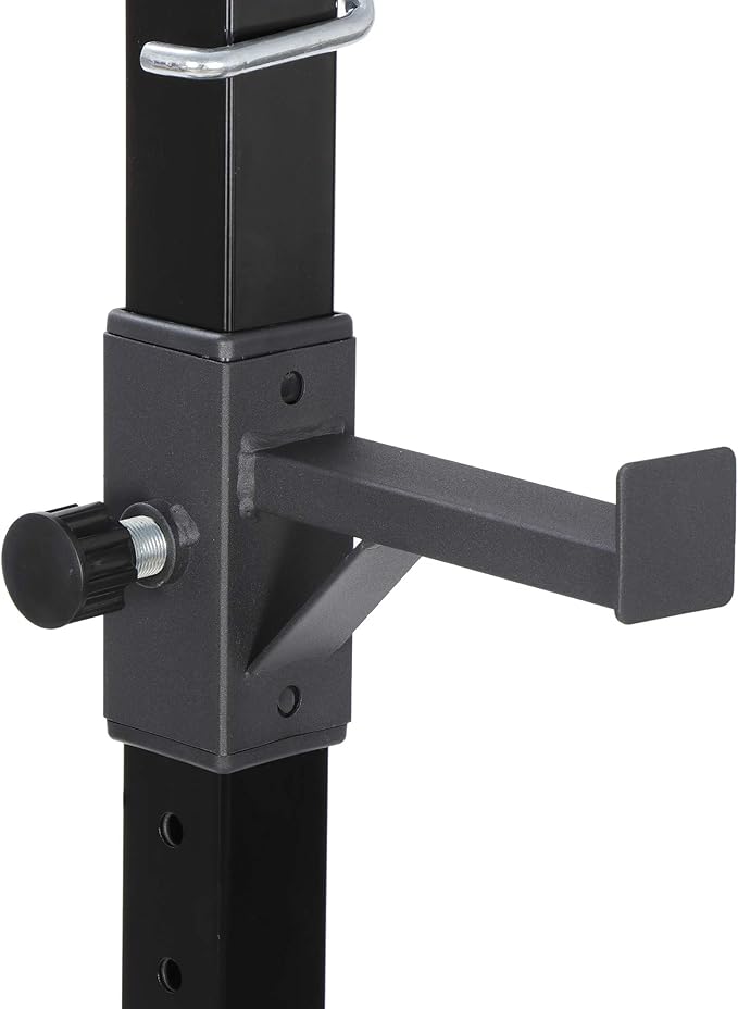 ANT MARCH Pair of Adjustable Height 40"-66" Portable Dumbbell Racks Sturdy Steel Squat Rack Barbell Free Bench Press Stands Home Gym Load 550Lbs Dipping Station