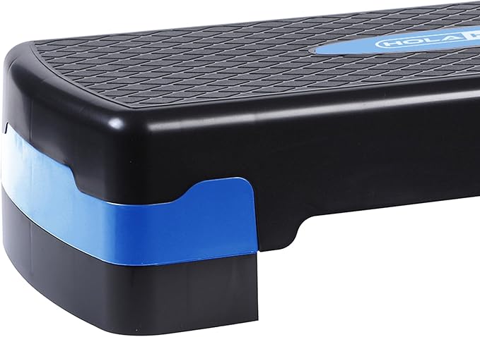 HolaHatha Compact Portable Aerobic Step Platform Exercise Fitness Equipment, Cardio Stepper with Adjustable Height for Home Gym