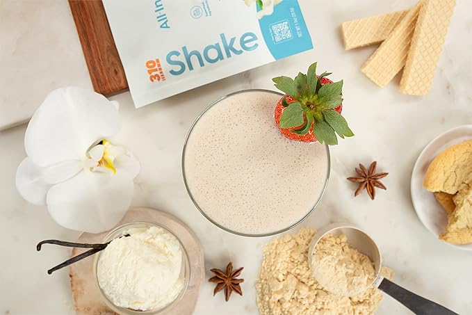 310 Nutrition – All-In-One Meal Replacement Shake - New Formula with Fiber Rich Vegan Superfood Blend - Natural Sweeteners - Low Carb Shake, Keto & Paleo Friendly - Gluten Free - 26 Essential Vitamins & Minerals - Triple Flavor Pack