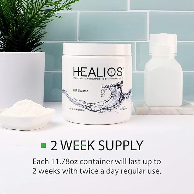HEALIOS Unflavored Oral Health and Dietary Supplement, Powder Form, Naturally Sourced L-Glutamine Trehalose L-Arginine, 10.93 Ounces