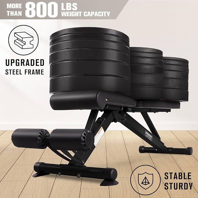 RitFit Adjustable/Foldable Utility Weight Bench for Home Gym 35 Total