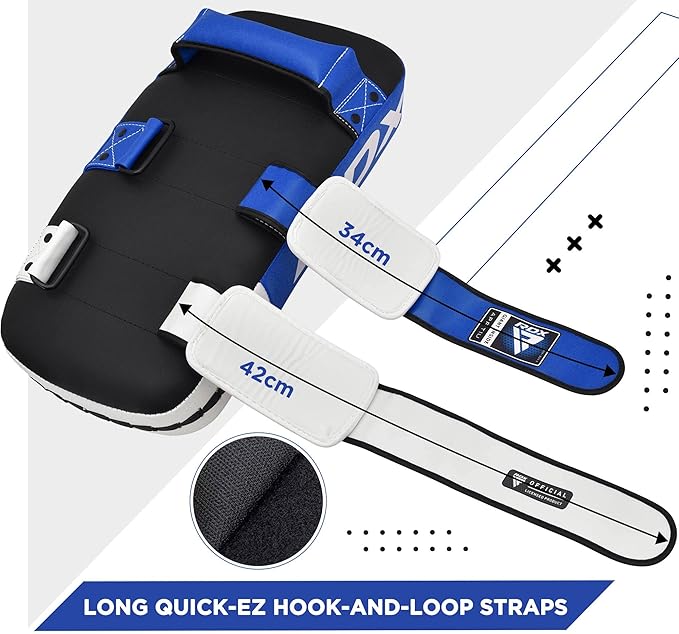 RDX Muay Thai Pad for Training, Curved Kickboxing Kicking Strike Shield, Coaching Kick Boxing, MMA, Martial Arts, Karate, Taekwondo, Punching, Foot, Knee and Elbow Target (One Pad Only)