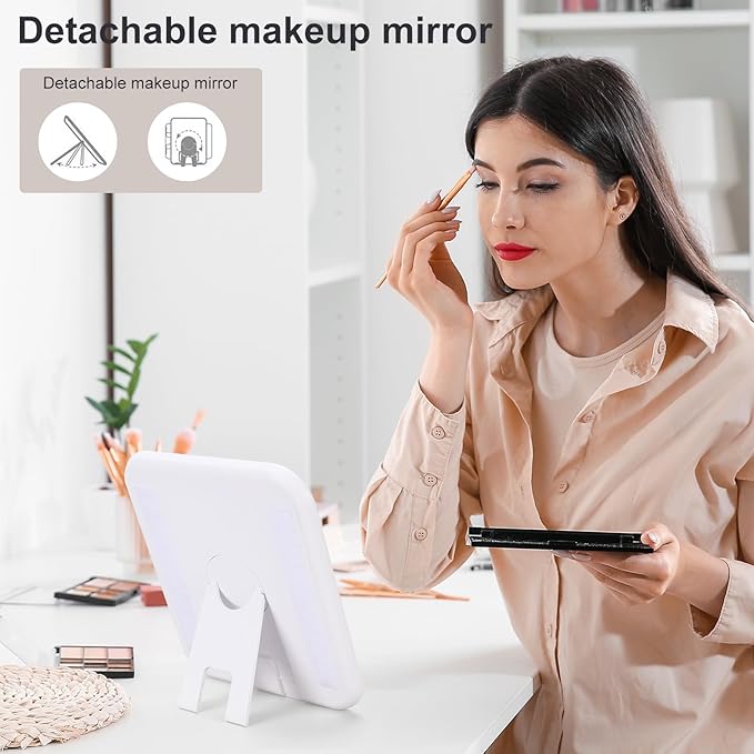Travel Makeup Bag with Led Mirror, Portable Makeup Train Case Led Makeup Organizer Ideal Gifts for Mother Women Girls