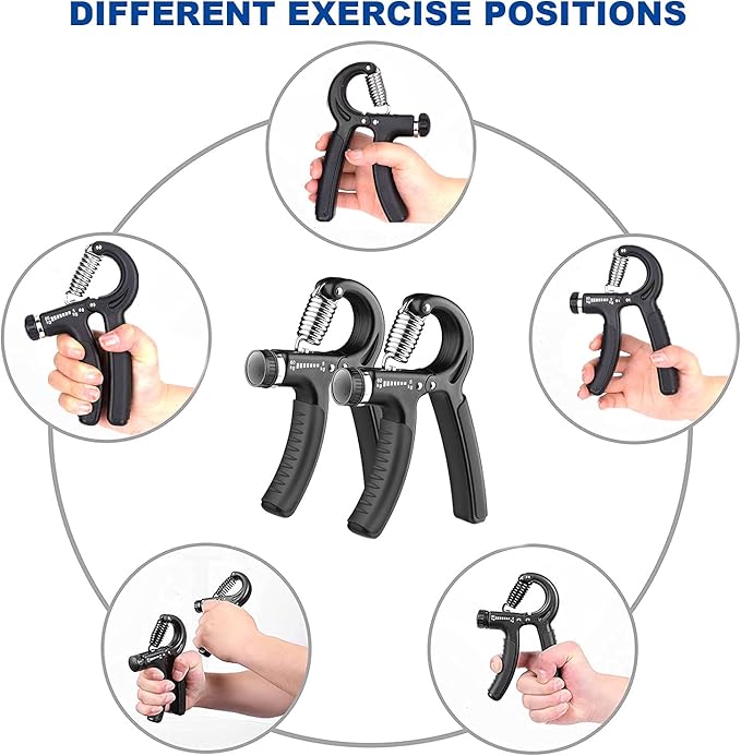 Grip Strength Trainer 2 Pack 11-132Lbs Non-Slip