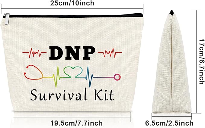 Sazuwu DNP Graduation Makeup Bag - Doctor of Nursing Practice Appreciation Gift, Cosmetic Bag for Women, Travel Pouch