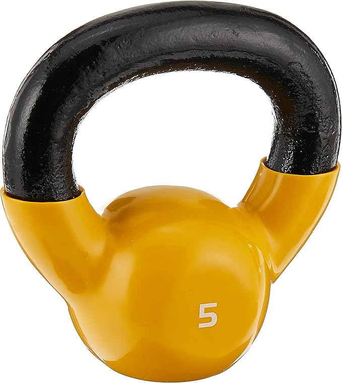 SPRI Kettlebell Weights Deluxe Cast Iron Vinyl Coated