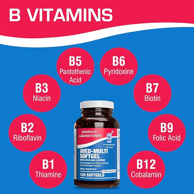 Anabolic Laboratories Daily Multivitamin for Men and Women - 120 Daily Multi Vitamin and Minerals Supplement Softgels for Daily Health
