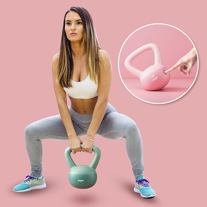 RUNWE Soft Kettlebell - Weight Options for 5 10, 15 15 and 20 LB
