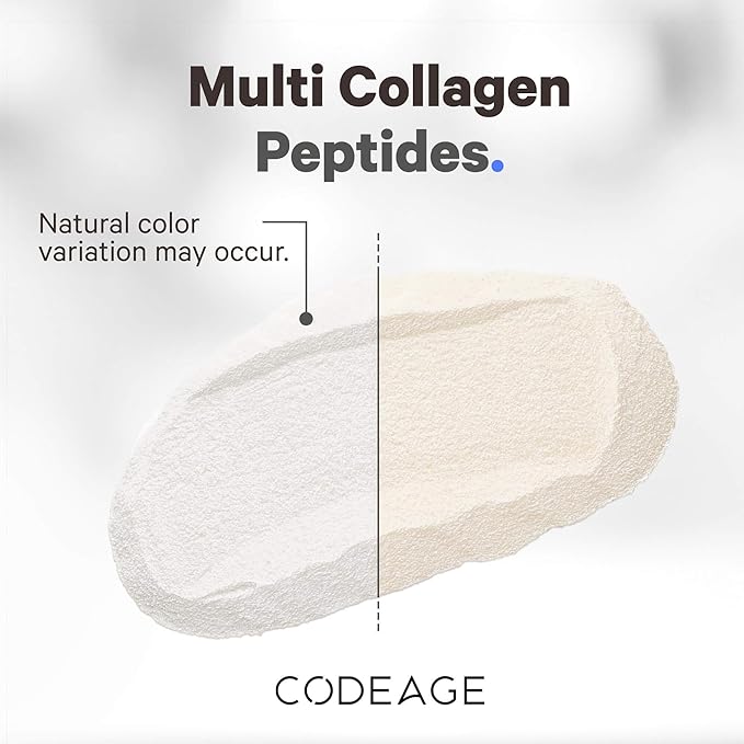 Codeage Multi Collagen for Women & Men Biotin 10000mcg Keratin, Protein Powder Vitamin C B6 D3, Hyaluronic Acid, Niacin - Hydrolyzed Collagen Coffee Creamer 5 Types - Unflavored - Non-GMO - 11.5oz
