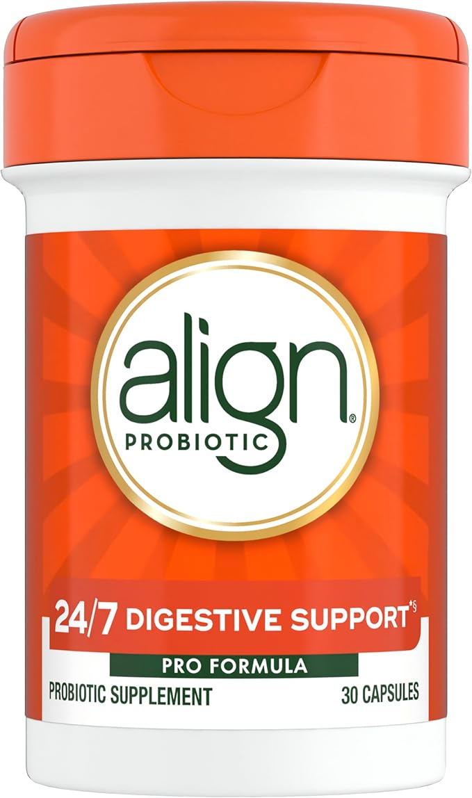 Align Probiotic, Pro Formula, Probiotics for Women and Men, Daily Probiotic Supplement, Helps Relieve Occasional Bloating & Gas*, #1 Doctor Recommended Brand‡, 30 Capsules (Packaging May Vary)
