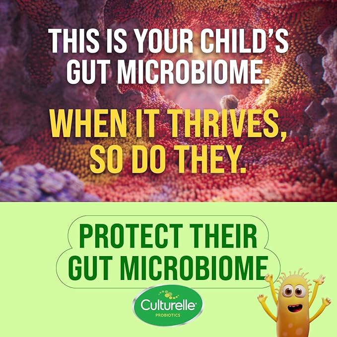 Culturelle Kids Probiotic + Fiber Packets (Ages 1+) - 60 Count - Digestive Health & Immune Support - Helps Restore Regularity