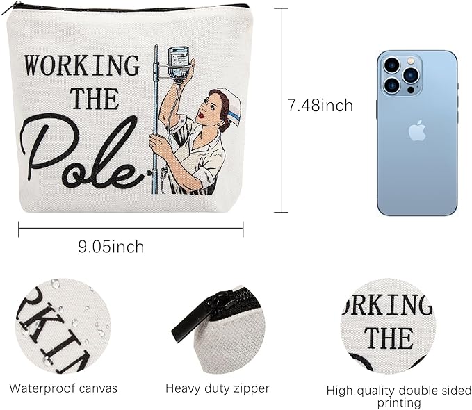 ER Nurse Gift,Nurse Gifts for Women Funny Makeup Bags,Working The Pole,Gifts for Nurses Pencil Makeup Pouch Bag with Zipper, Nurse Graduation Gift,Nurses Day Gift,RN Nursing Bag for Work