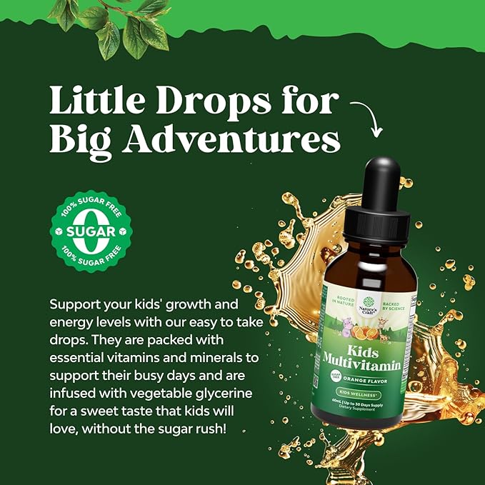 Liquid Multivitamin for Kids Immunity Support - Yummy Toddler Multivitamin Supplement with a C D3 E B6 and D3 Liquid Vitamins for Kids of All Ages - High Absorption Kids Liquid Multivitamin